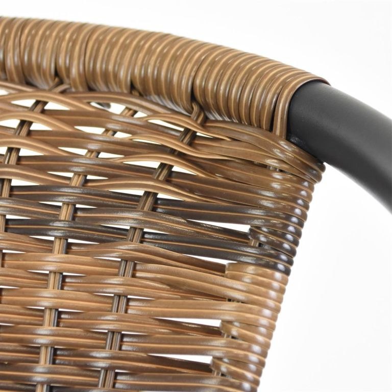 Krzesło bistro ogrodowe, składane, brązowe